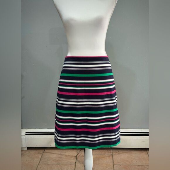 Navy Talbots Outlet Striped Skirt Size 16P NWT - Picture 1 of 5